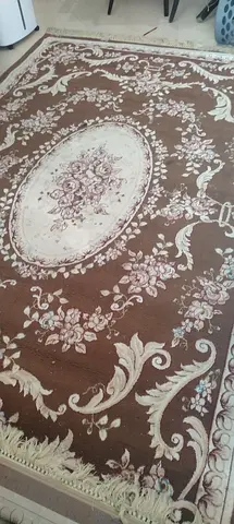 Brown floral area rug 200x300 cm - good used condition