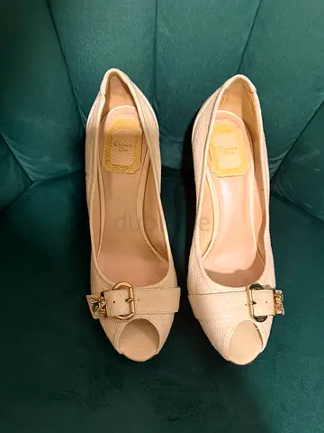 Christian Dior Beige Peep Toe Heels Size 38