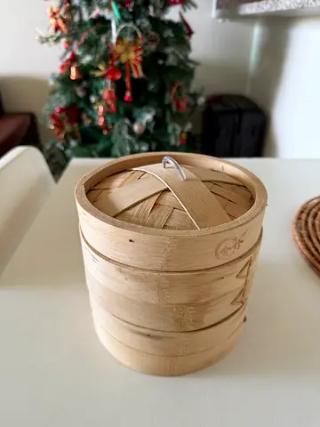 Bamboo Steamer Basket - 3-Tier Traditional Dim Sum Steamer