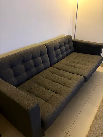 IKEA dark gray sofa