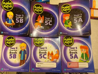 Set of Pearson Power Maths Year 5 Textbooks Practice Books (5A, 5B, 5C)