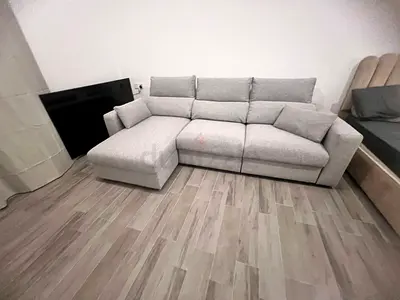 ikea eskilstuna L shape sofa bed under storage