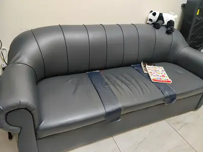 Three Seater Dark Blue Sofa free