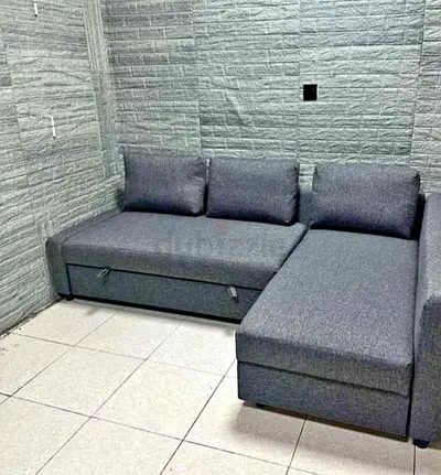 Ikea L Shape Sofa cum bed with big storage in L , and You can fix the L left and right any side