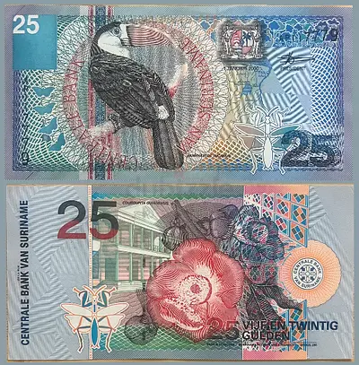 Suriname 25 Gulden Banknote - Collectible Currency 😍🔥