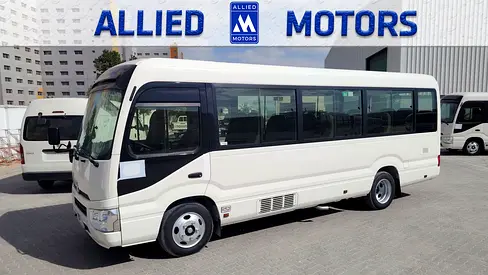 2025 TOYOTA COASTER HIROOF 2.8L DIESEL A/T 22 SEATER LUGGAGE RACK BRAND NEW 0KM
