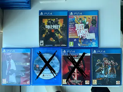Bundle of 7 PS4/PS5 PlayStation Games — Call of Duty, Just Dance, Tekken, Jump Force, Hitman + more