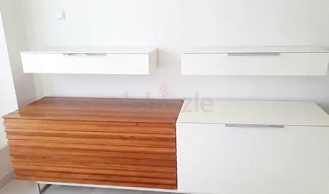 Modern Sideboard / Buffet with Wall-Mounted Units