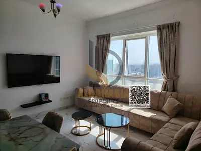🏡 شقة غرفة وصالة مفروشة للإيجار السنوي | مع جيم ومسبح مجاني | أبراج الواحة – الراشدية 1، عجمان