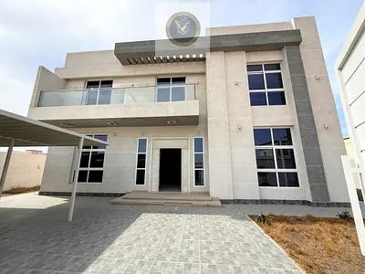 First tenant villa for annual rent in Al Azra Sharjah five bedrooms seven bathrooms spacious outdoo