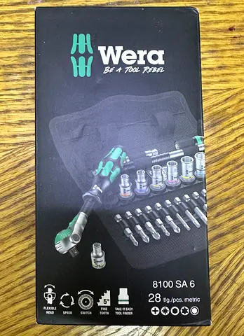 Wera 8100 SA 6 Zyklop Speed Ratchet Bit Set - Complete Bit  Socket Kit