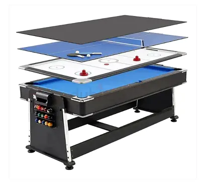 4 In 1 Multi-Game Tables Pool Table, Hockey Table, Tennis Table And Dining Table- Brand New