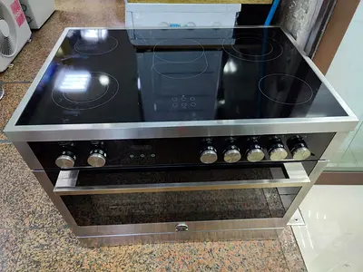 La Germania latest model full electric ceramic 5 hobs stove oven fan cooking range 90x60