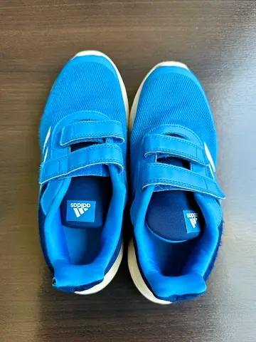 Kids grey blue athletic sneakers - size EU 38 UK 5, good condition