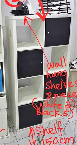 Shelving unit and wall-hung shelves for sale