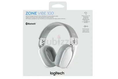 Logitech Zone Vibe 100 Lightweight Wireless Over Ear Headphones with Noise Canceling