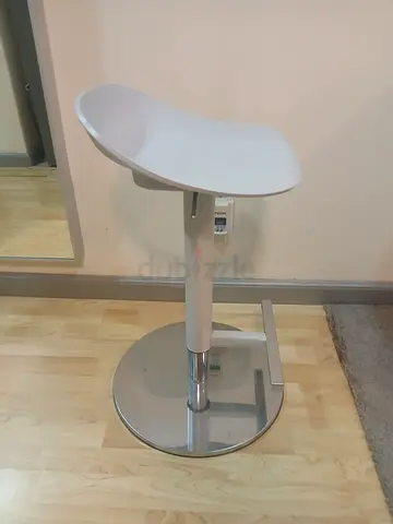 2 KEA JANINGE GREY BAR STOOLS, ADJUSTABLE HIEGHT