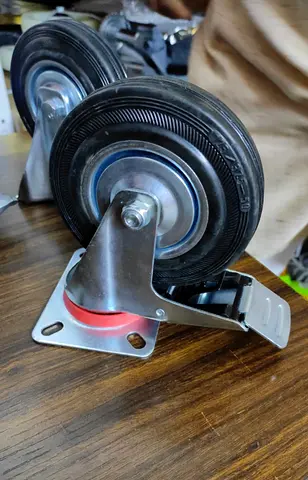 Set of 2 Heavy-Duty Swivel Caster Wheels with Brake