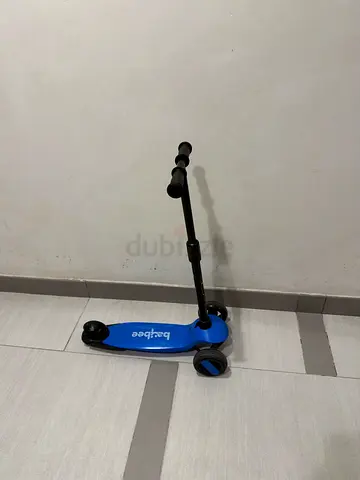 Blue 3-Wheel Kick Scooter for Kids - Adjustable Handle, Good Condition