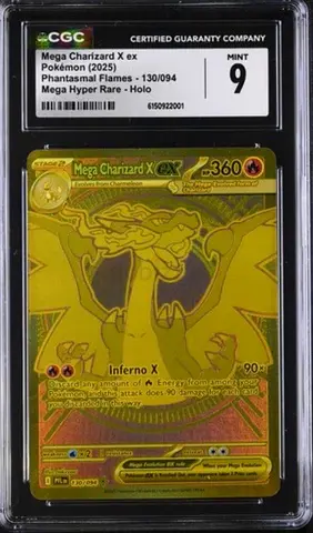 Pokemon gold megacharizard cgc 9
