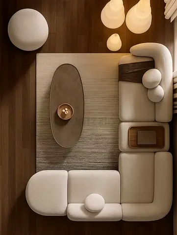 Modern neutral sectional sofa