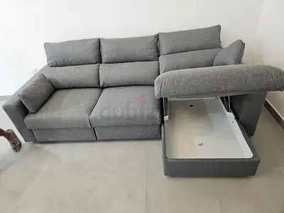 As Good Condition High Quality ikea Eskilstuna L shape sofa bed with storage
