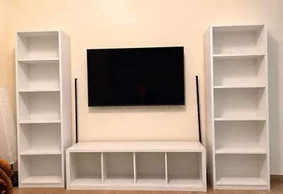 IKEA White Bookshelves  TV Unit Set – Excellent Condition