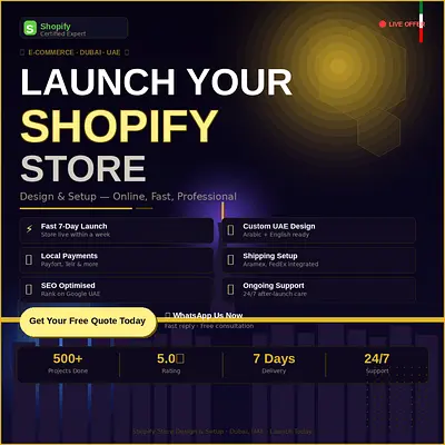 Get a Shopify Store That Actually Sells — Custom Design, UAE Payments, Fast Delivery