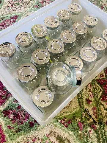 Glass ikea bottles