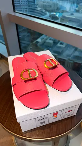 Christian Dior Dioract Slides Pink Calfskin