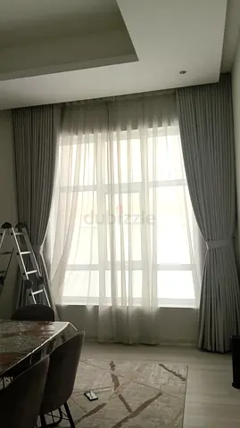 Grey Blackout Curtains with Sheer Layer