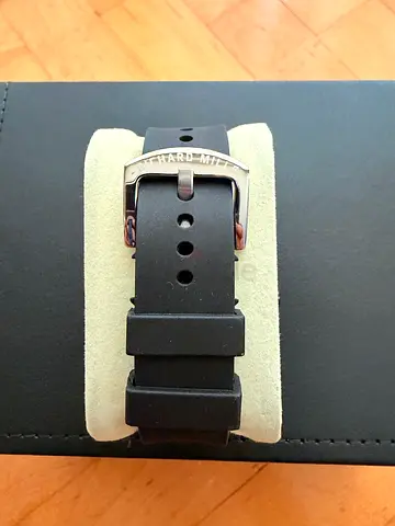 Richard Mille Black Rubber Watch Strap with Buckle master copy