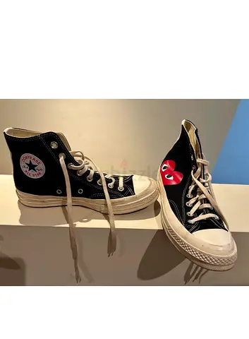 Converse Chuck Taylor x CDG Play high-tops, black, size Uk7