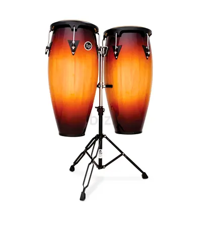 LP Aspire 11-12 Conga Set Oak Vintage Sunburst, Black Hardware with Double Stand - Brand New