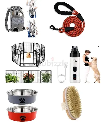 Front and Back Pet Carrier Backpack, Dog Leash, Play pen, Nail Grinder, 2 Bowls and Dog/Cat Brush