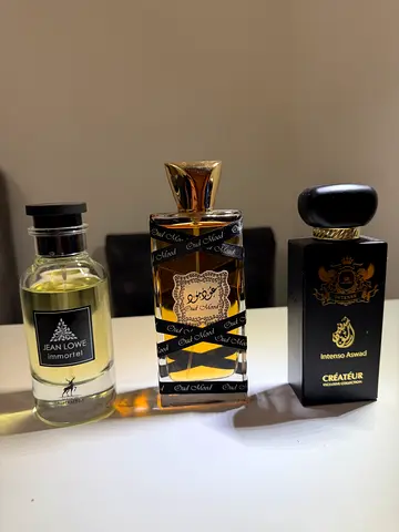 Jean lowe immortel 95ml, Lattafa oud mood 100ml, intenso aswad createur 60ml