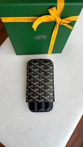 Goyard Card Holder / Small Wallet in Black Chevron Canvas