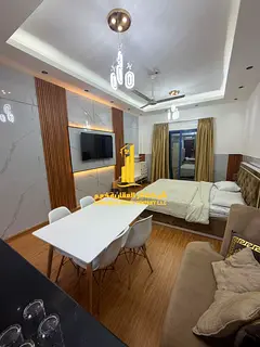 First occupancy, luxurious studio apartment, fully furnished with brand new, high-end furniture in a