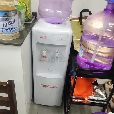 Standing Water Dispenser with Hot  Cold Taps - White