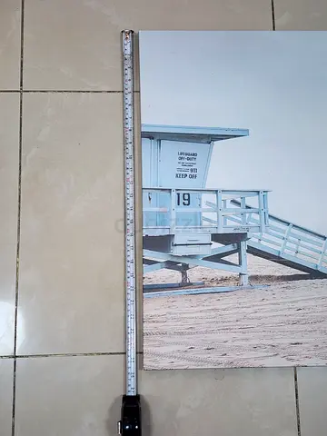 Canvas Beach Wall Art - Lifeguard Tower Print (Approx 60cm)