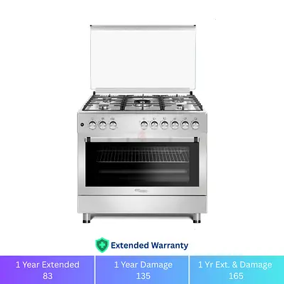 Super General 90X60 Cm 5 Burner Cooking Range with Turbo Fan - 1 Year Warranty