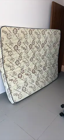 FREE - baby cot, queen mattress  outside furniture.