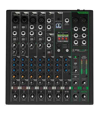 Mackie ProFX10v3+ 10-Channel Analog Mixer with Enhanced FX, USB Recording Modes,- Brand New