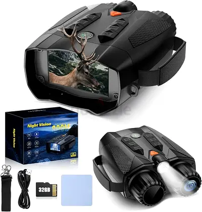 Night Vision Goggles -4K Night Vision Binoculars with, 10X Zoom, External Tactical