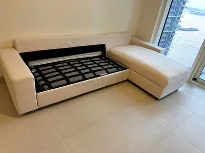 Ikea vimle lshape sofa bed with storage beige color