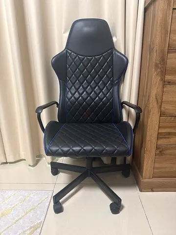 Black PU Leather Gaming/Office Chair with Lumbar Support
