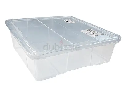 Plastic Underbed Storage Box with Lid - Large (set of 2)