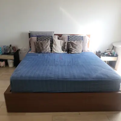 Modern Wooden King Size Bed Frame with 4 boxes storages. (MATRESS NOT INCLUDED)