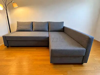 Ikea gray Friheten sofa combed (L-shaped sofa)