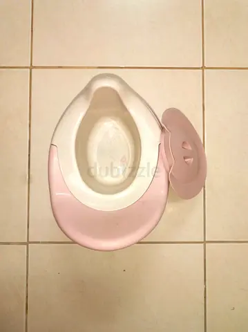Pink and White Toddler Potty Chair with Lid